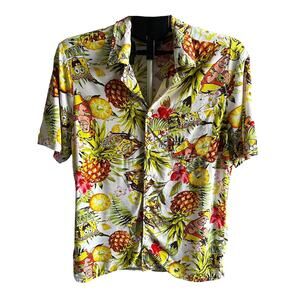 SpongeBob Printed Yellow Collared Shirt Men's Size Small | 5-12